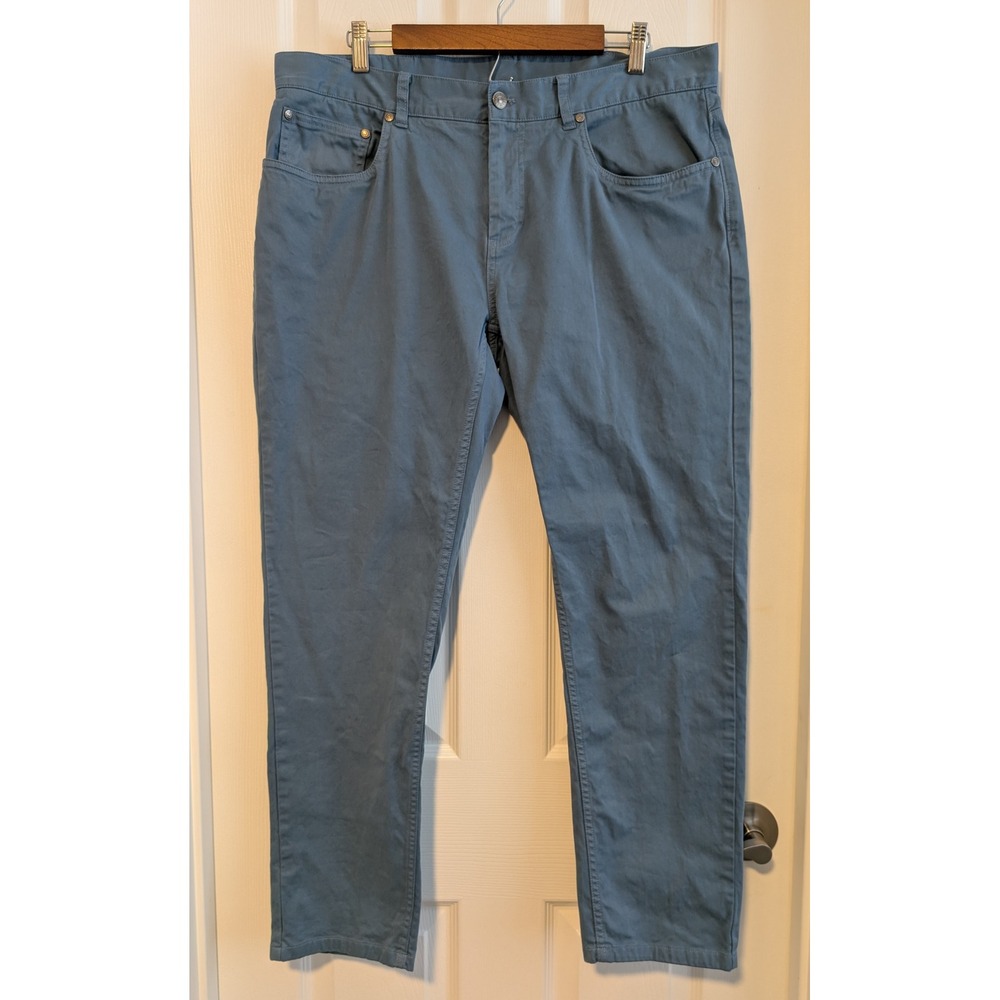 Brooks Brothers Mens Slim Fit Chino Pants Blue 5-Pocket W38 L28.5 Stretch Cotton